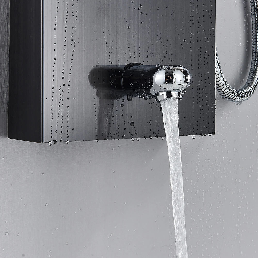 Led Shower Panel Tower System Rain Waterfall Shower