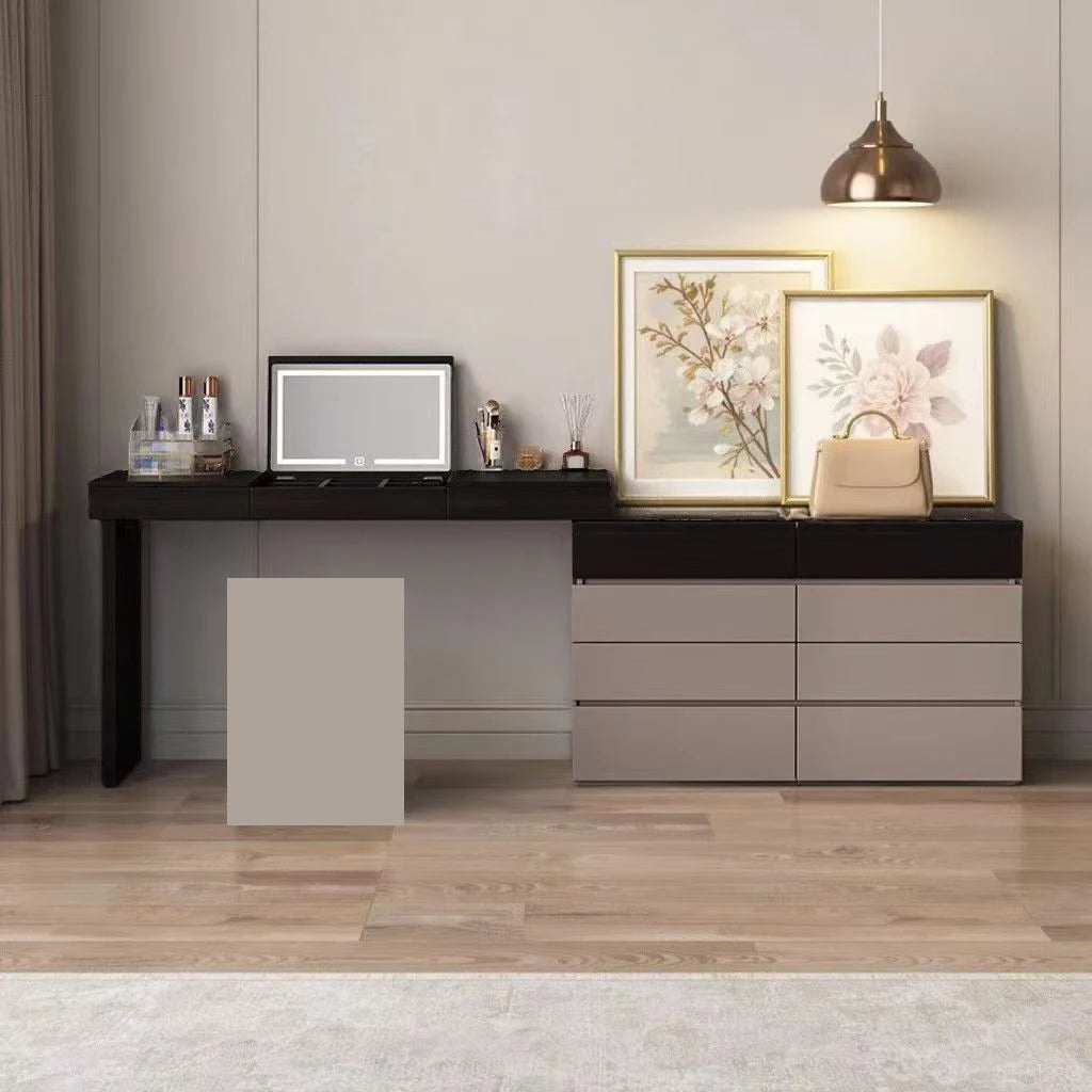Italian Minimalist Vanity Table Drawer Storage Bedroom Corner