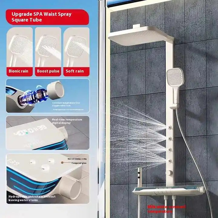 Back Spray Piano Digital Bathrooom Shower System Cold