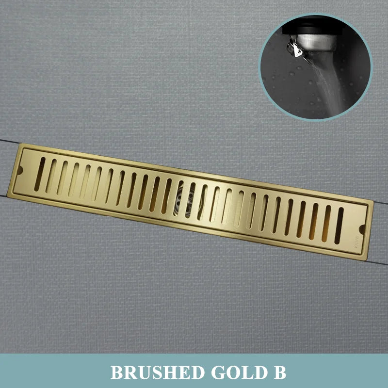 304 Stainless Steel Bathroom Drain Brushed Rose Gold