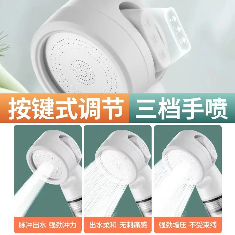 Pressurized Filter Shower Water Purifying Antibacterial Nozzle