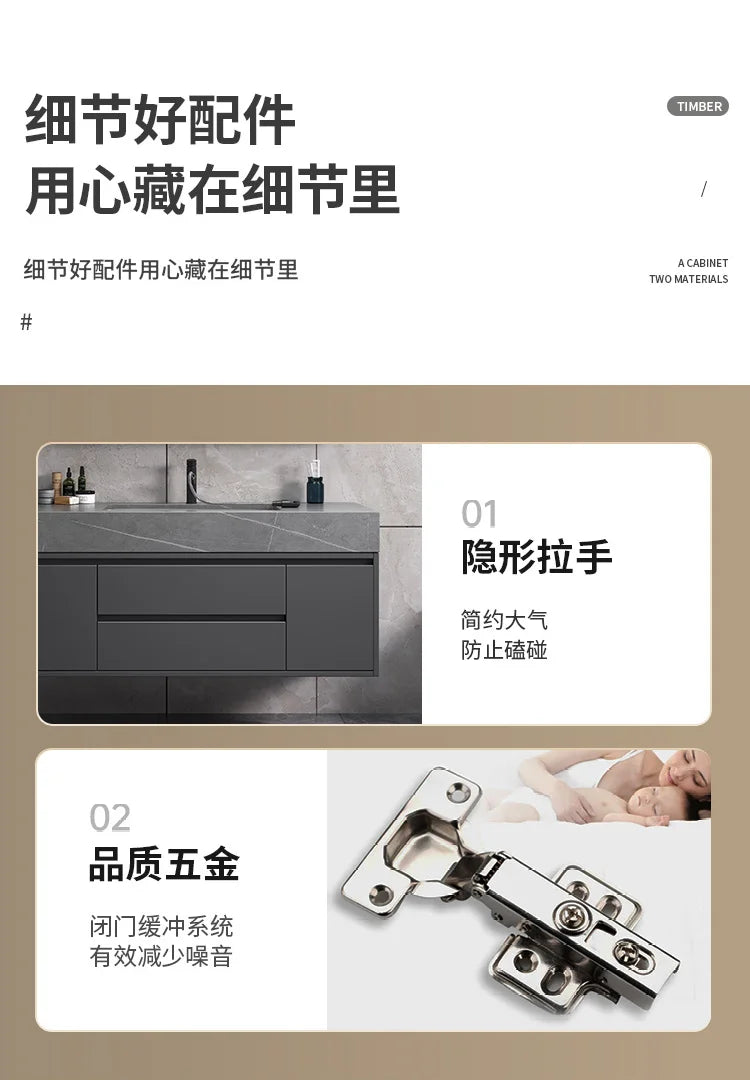 Washbasin Floor Bathroom Cabinets Vintage Drawer Light Toilet