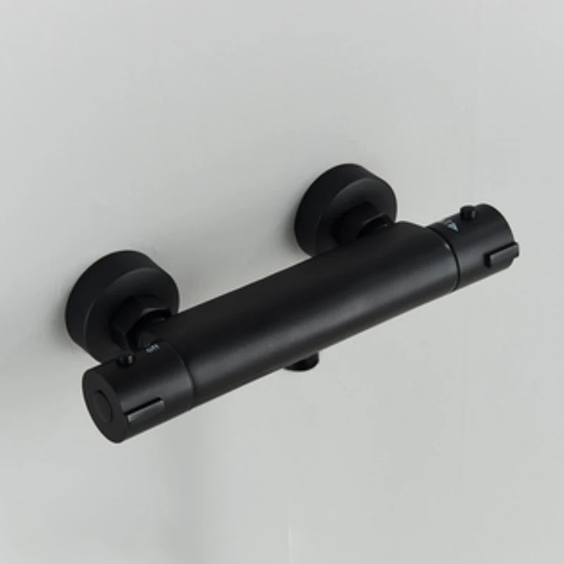 Chrome Thermostatic Shower Mixer Valve Wall Mounted Dual
