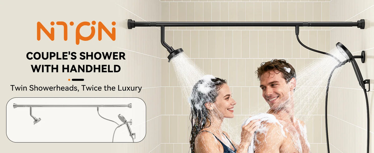 Tandem Shower Head Couples Dual Shower Head Handheld