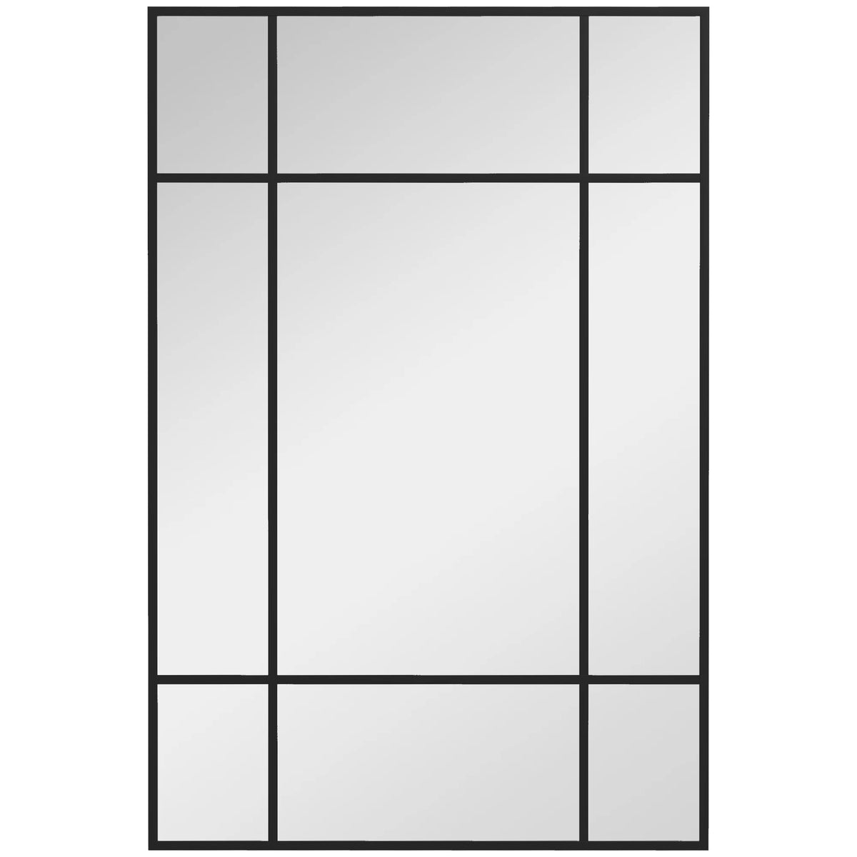 Homcom Rectangular Wall Mirror 90x60 Cm Metal Frame