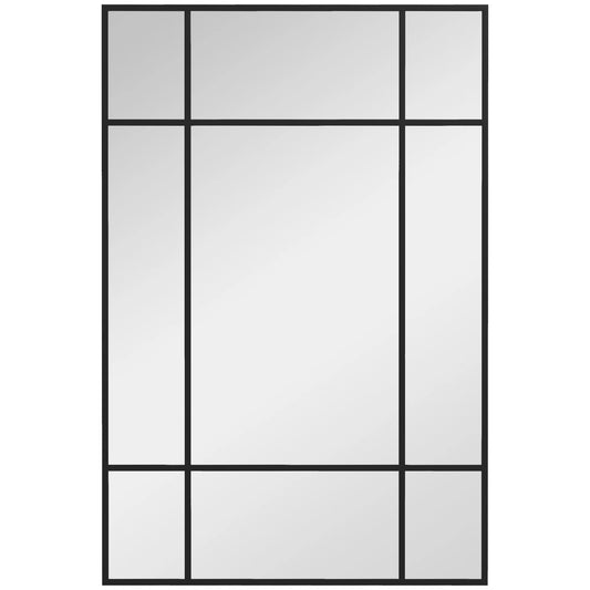 Homcom Rectangular Wall Mirror 90x60 Cm Metal Frame