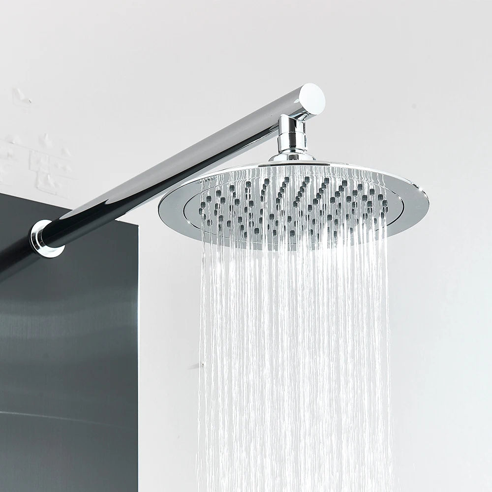Black Shower Panel Column Big Screen Rain&Waterfall Shower