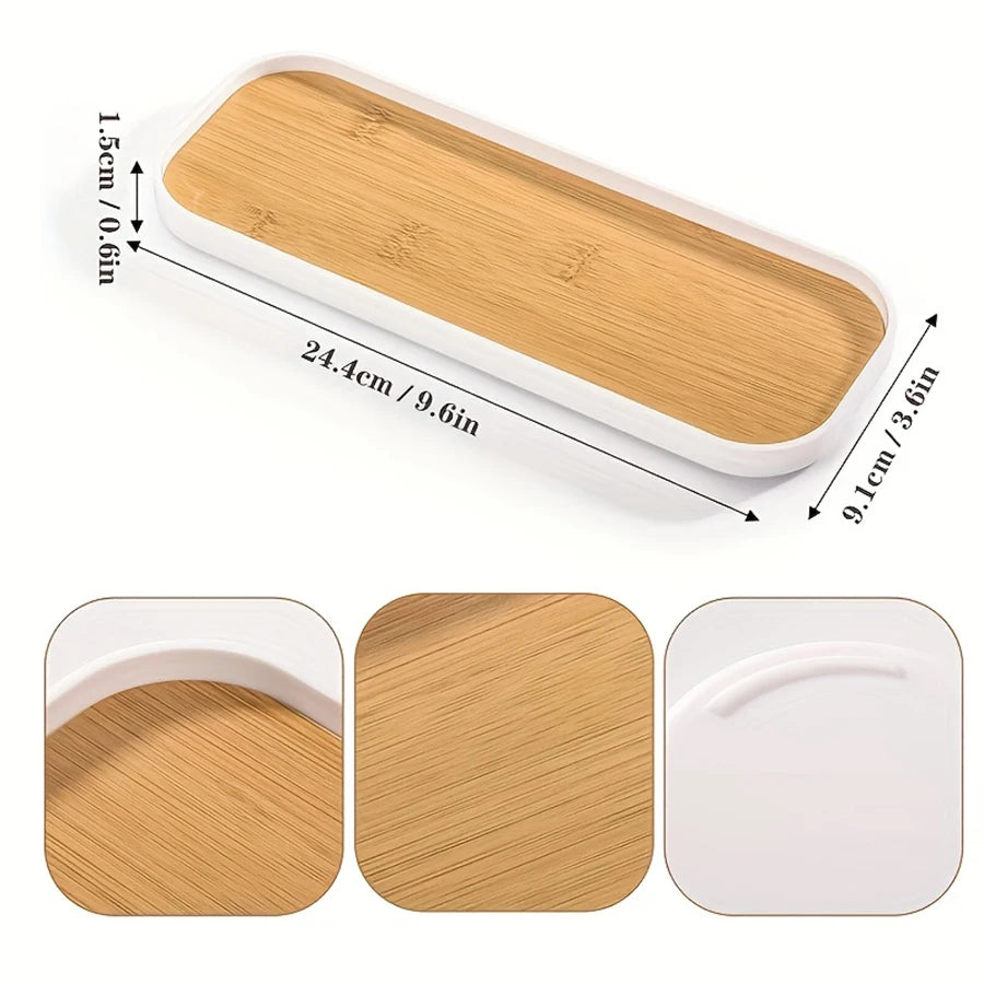 1pcs/2pcs Bathroom Vanity Tray Rectangle Bathroom Tray Counter