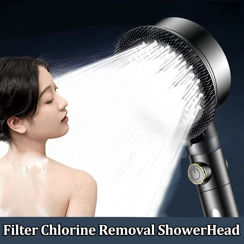 Modes High Pressure Turbo Shower Head Spa Massage