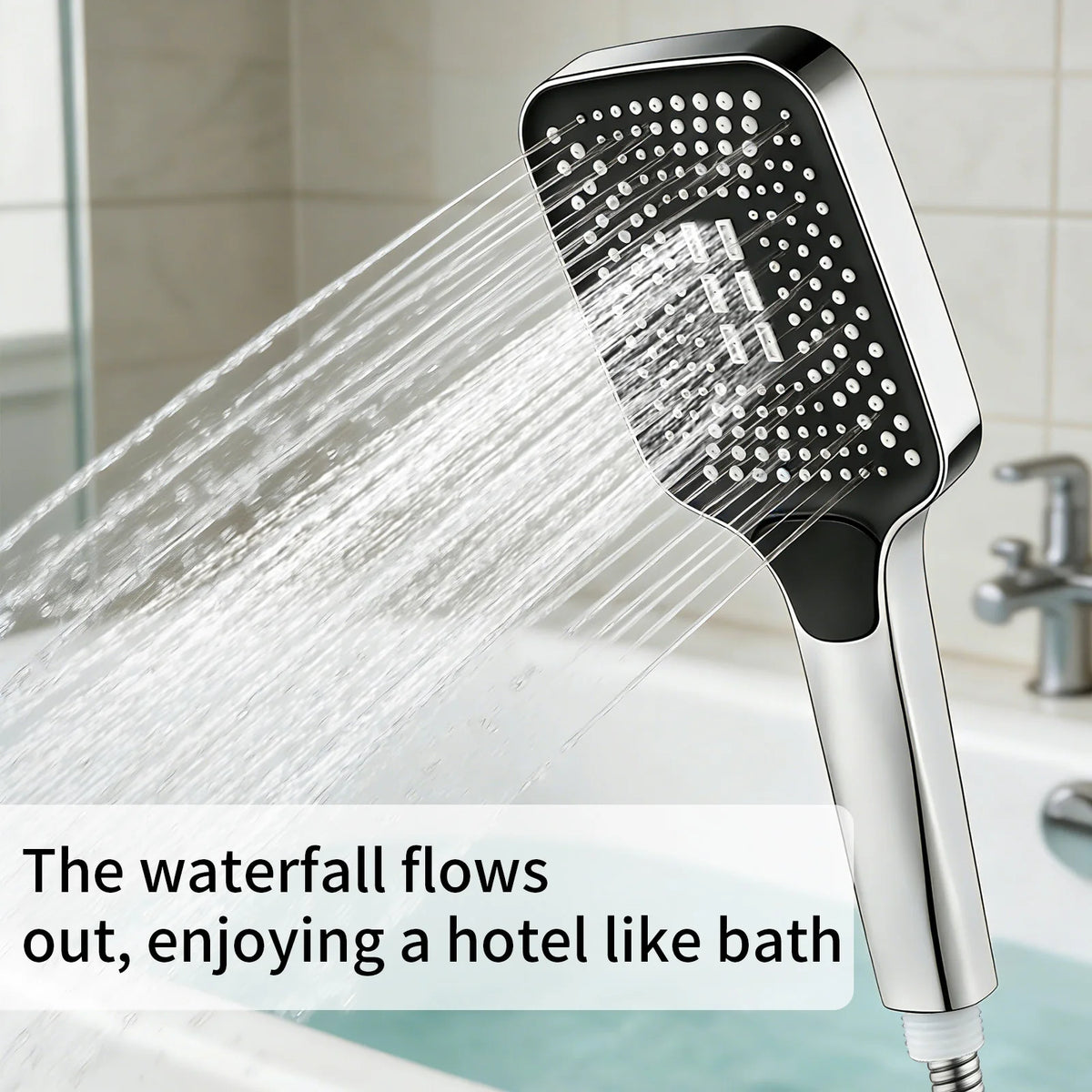 Adjustable Square Shower Head Large Outlet Water Heater
