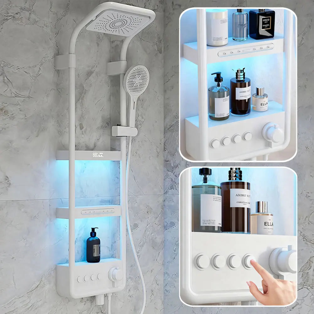 Modern High End Bathroom Shower Faucet Rainfall Waterfall