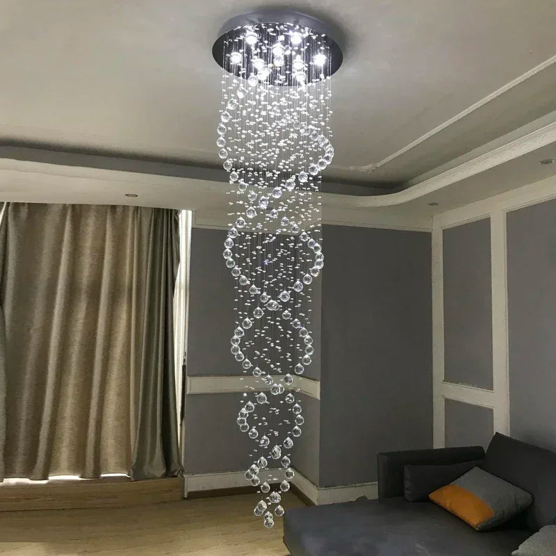 Modern Led Chandelier Fixture Luxury Hanging Lamp Staircase
