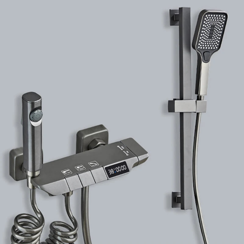 Design Gun Grey Bathroom Shower System Piano Keys