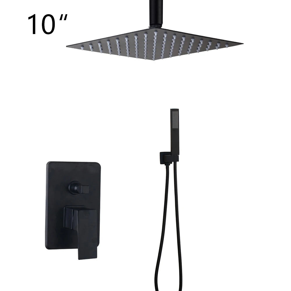 Kemaidi Bathroom 2-3 Way Shower Faucet Black 3-Functions