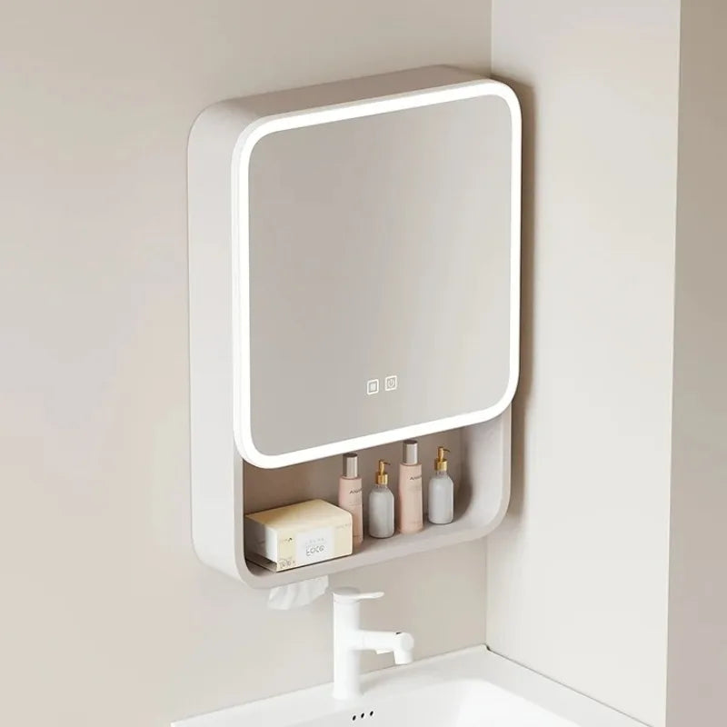 Smart Led Bathroom Mirror Cabinet - Space Aluminum
