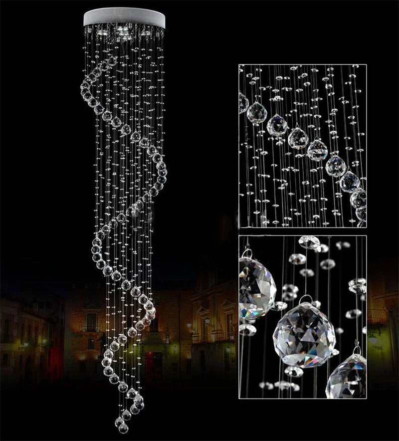 Modern Led Ceiling Chandeliers Light Fixture Staircase Luxury