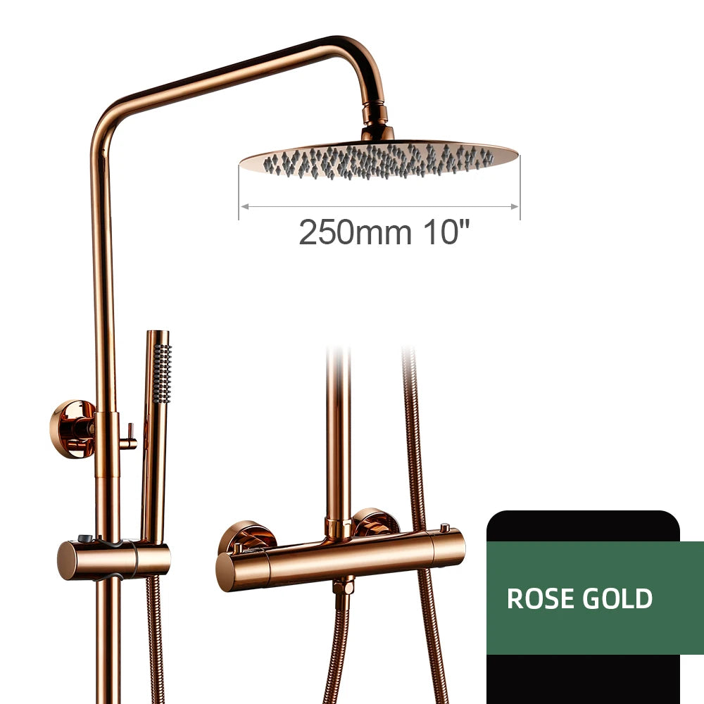 Shower System Thermostatic Shower Faucet Thermostat Bathroom