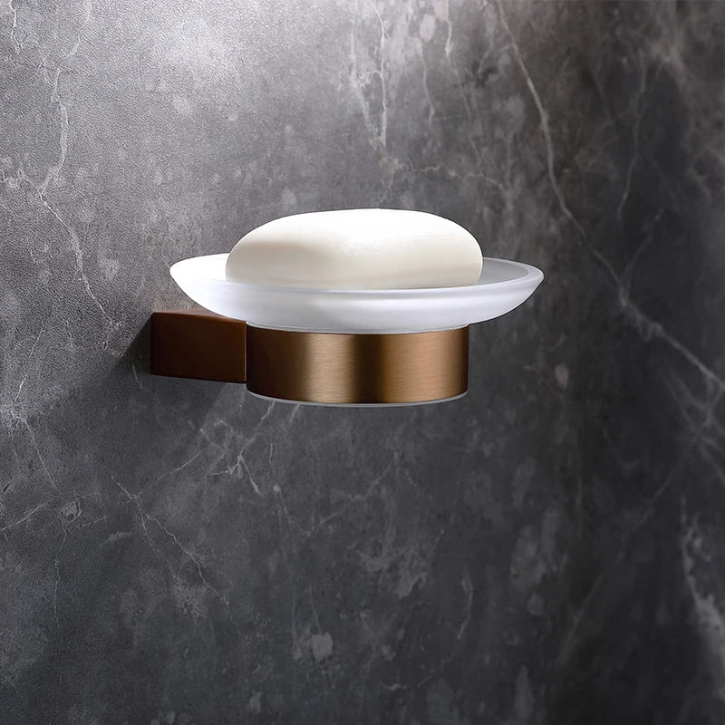 Rose Gold Bathroom Wall Mount Shelf Toilet Bath
