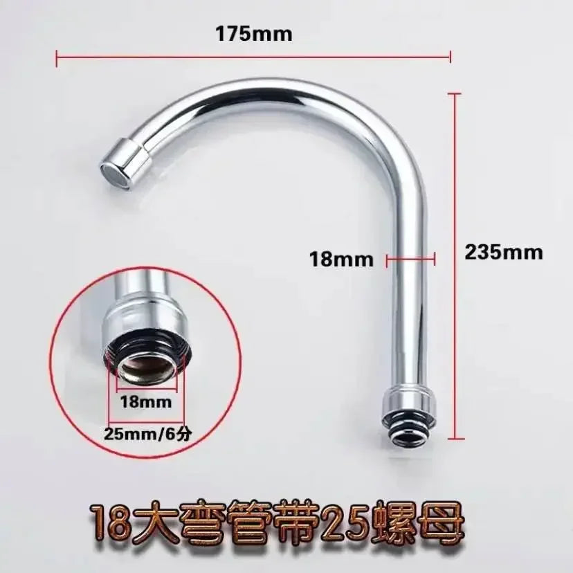 1pc Stainless Steel Sink Faucet Pipe Connection Saving