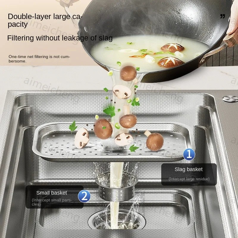 304 Stainless Steel Sink Silver Large Slot Wash