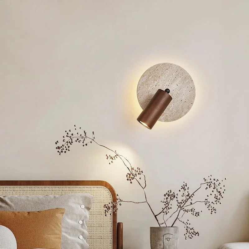Iwhd Wood Led Wall Lamp Sconce Pull Chain