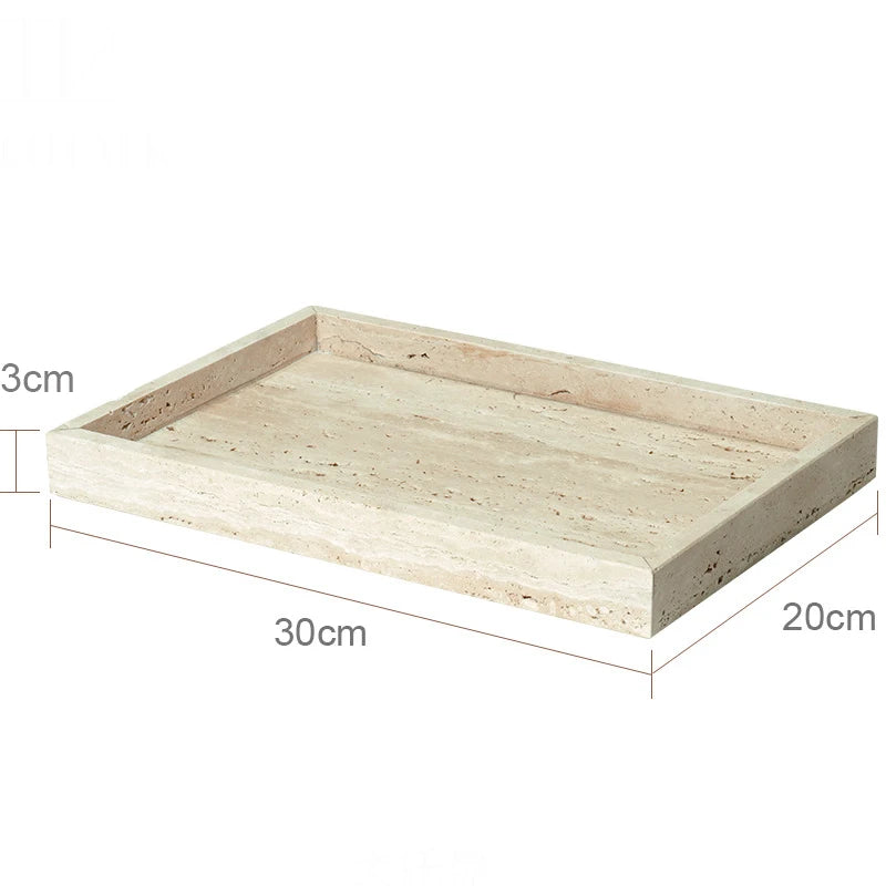 Beige Travertine Bathroom Natural Marble Soap Dispenser Reed