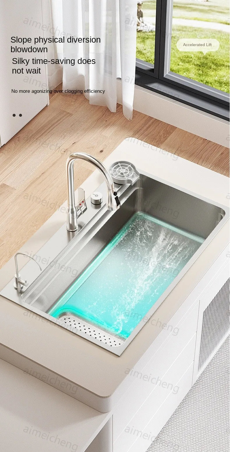 304 Stainless Steel Sink Silver Large Slot Wash