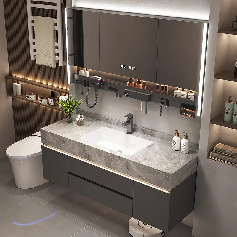 Simple Luxury Bathroom Cabinets Washbasin Vintage Toilet Drawer