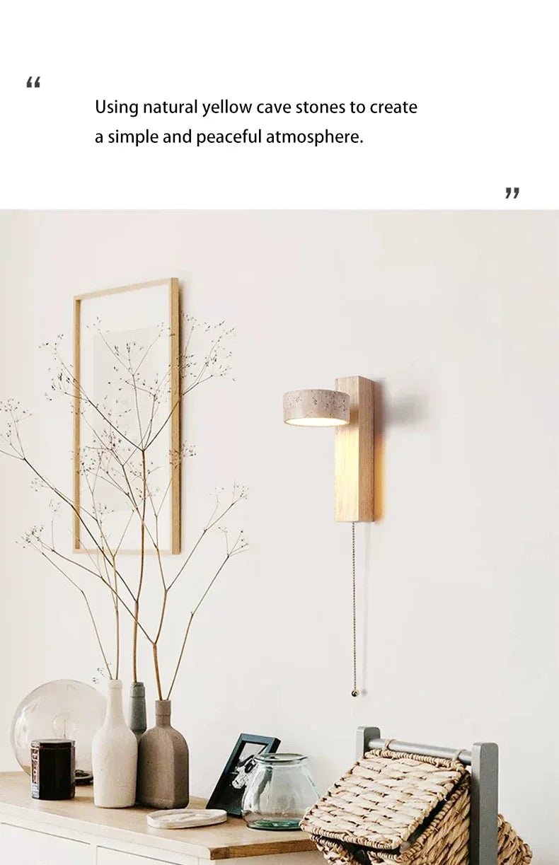 Spanish Natural Limestone Double-Sided Wall Lamp Creative