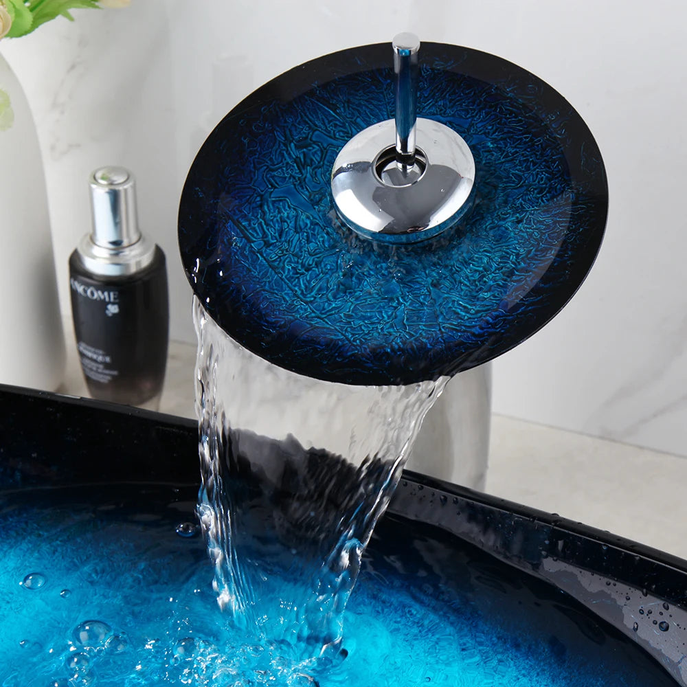 Kemaidi Bathroom Sink Countertop Basin Bowl Faucet Washroom