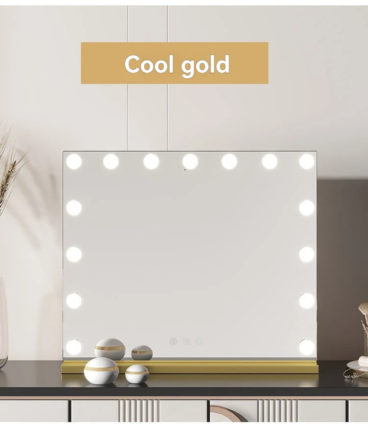 European Square Mirror Hollywood Makeup Mirror Light Bulb