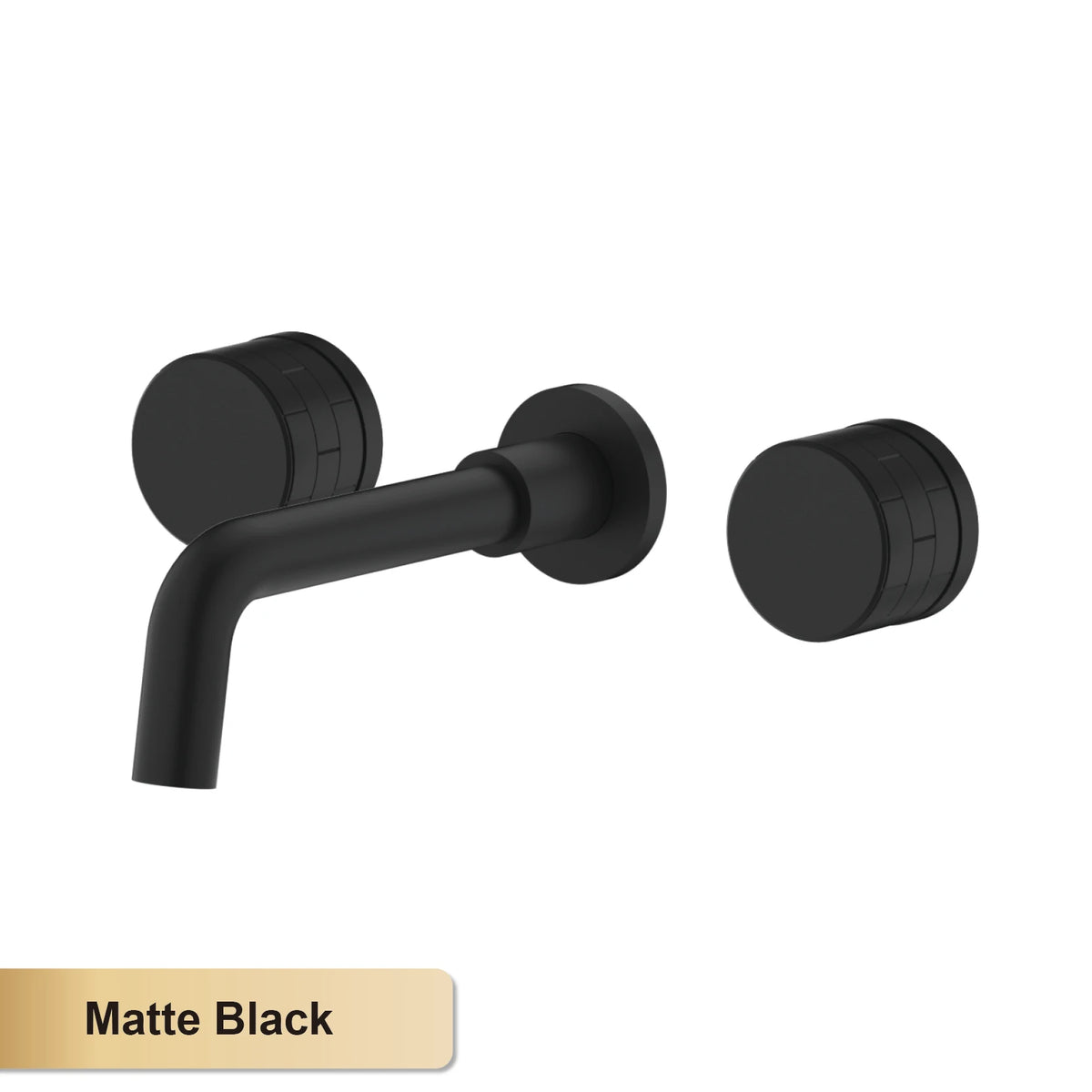 Luxury Black Bathroom Concealed Faucet Wall-Mounted Design Double