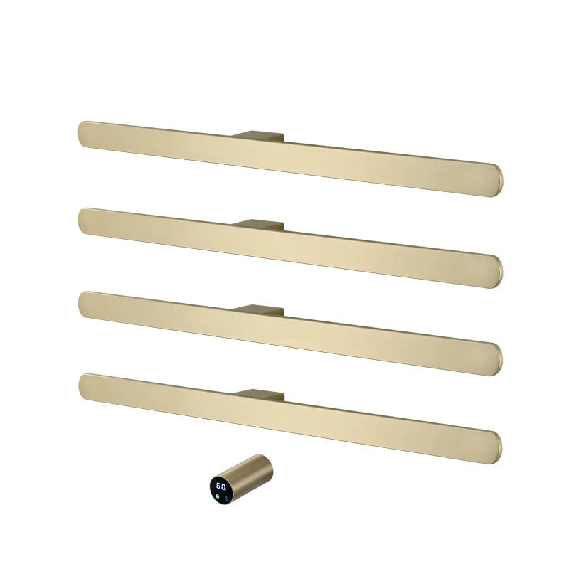 Brushed Gold Hidden Installation Towel Warmers Temperature Time
