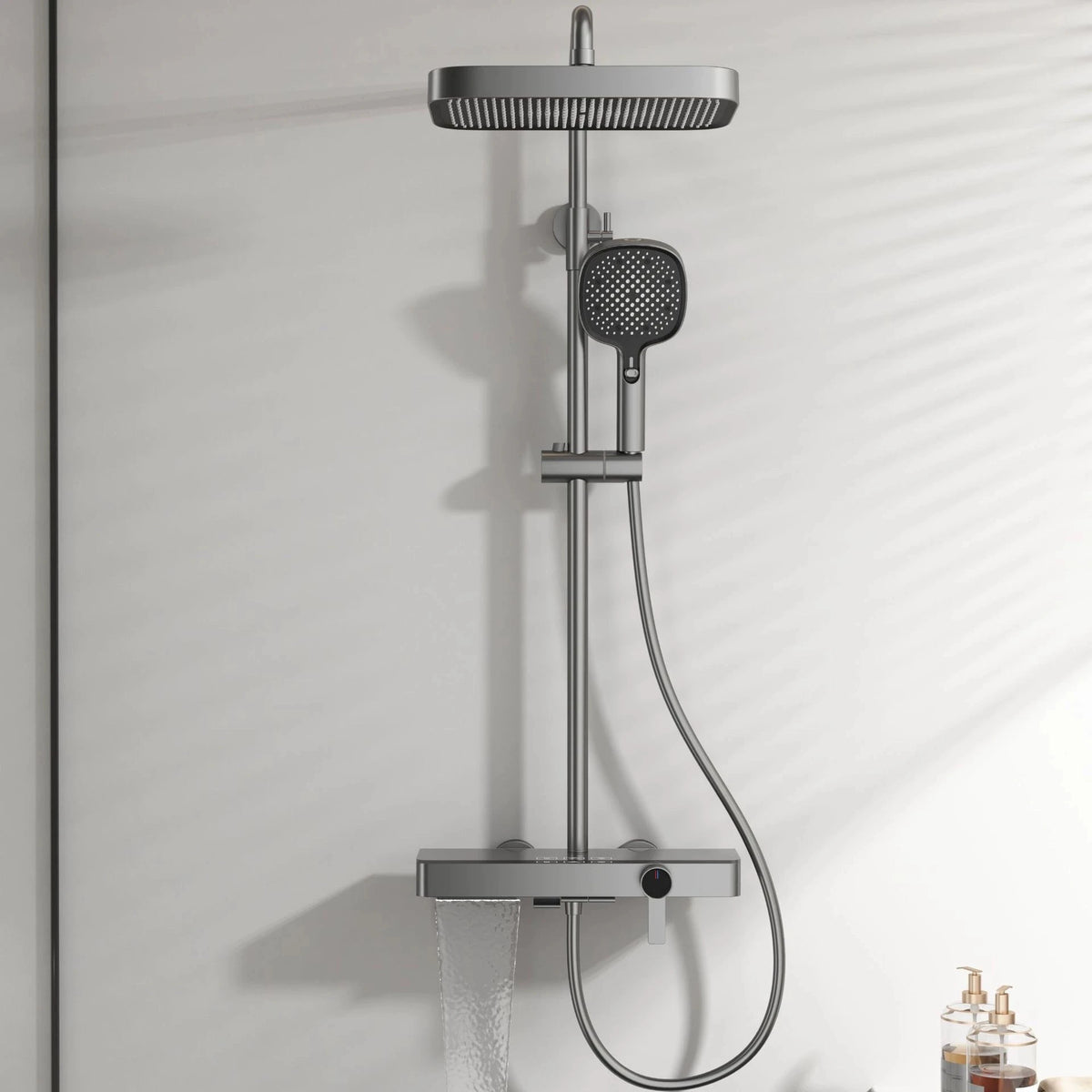 Cold Bathroom Shower System Sprinkler Brushed Rose Gold