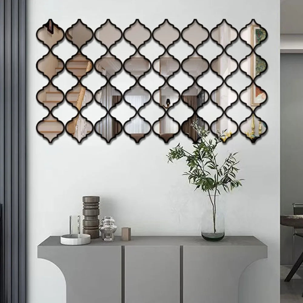 12/6pcs Large Moroccan Mirror - Wall-Mounted Living Room