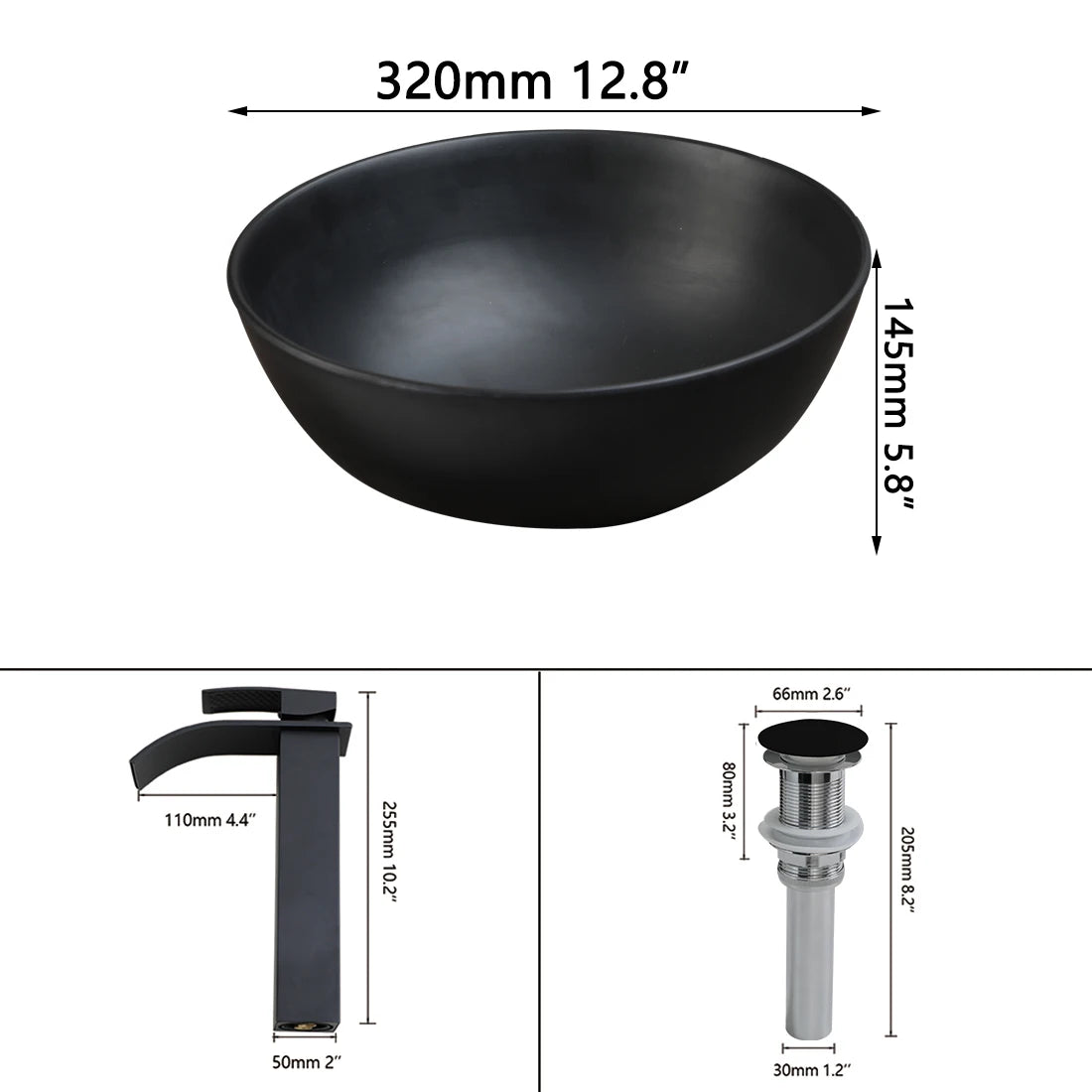 Kemaidi Bathroom Sink Faucet Combo Vessel Sink Countertop