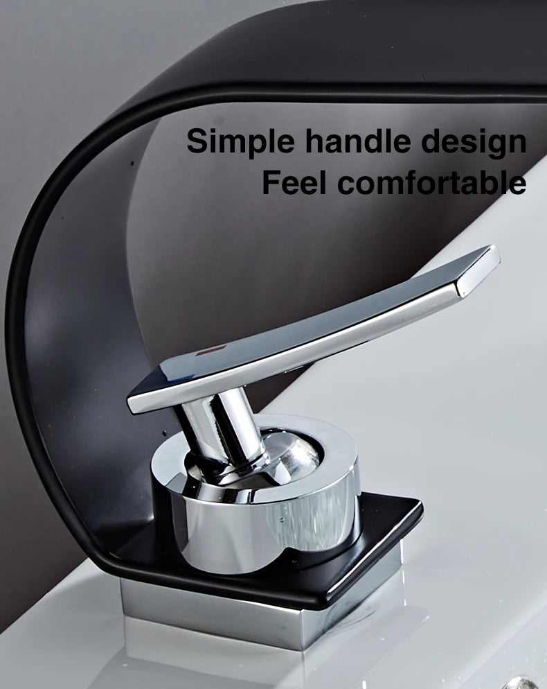 Becola Retail Deck Mount Waterfall Bathroom Basin Faucet
