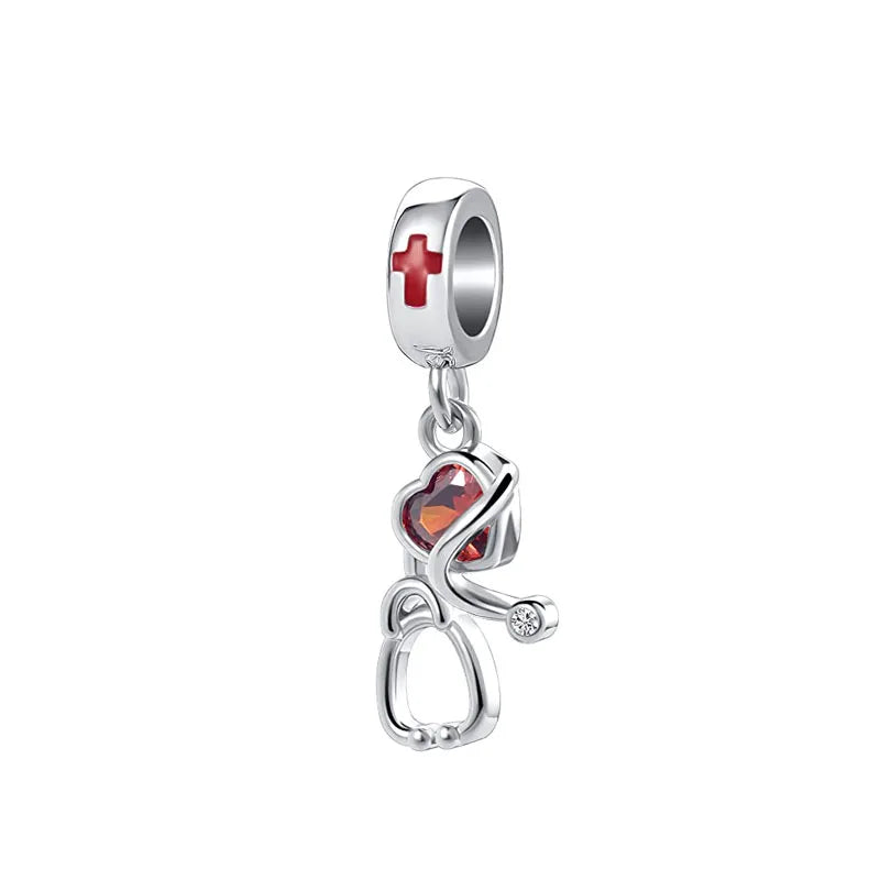 Original 925 Sterling Silver Medicine Cabinet Stethoscop Charm