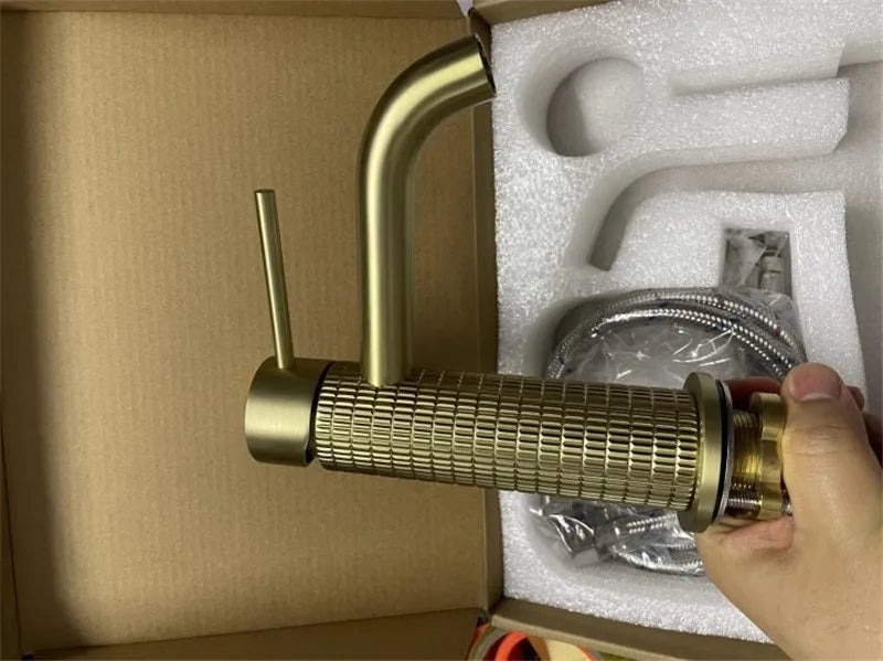 Brushed Rose Gold Bathroom Faucet Brushed Gold Basin