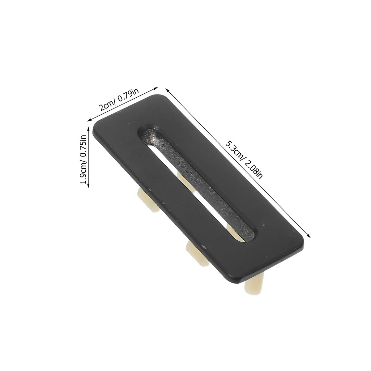 2pcs Sink Overflow Cover Metal Rectangle Black Basin