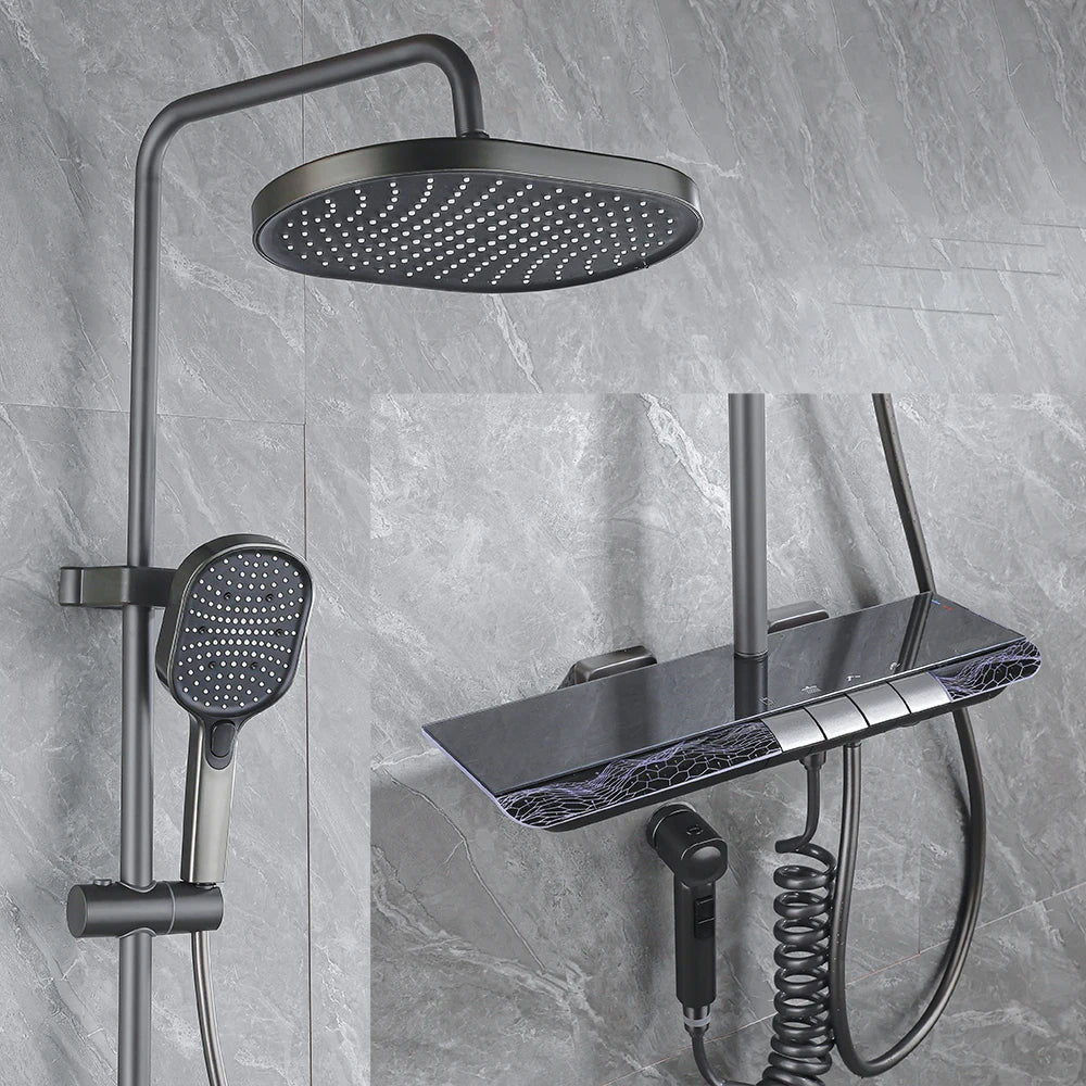 Spa Waist Spray Digital Bathroom Shower Ambient Lighting