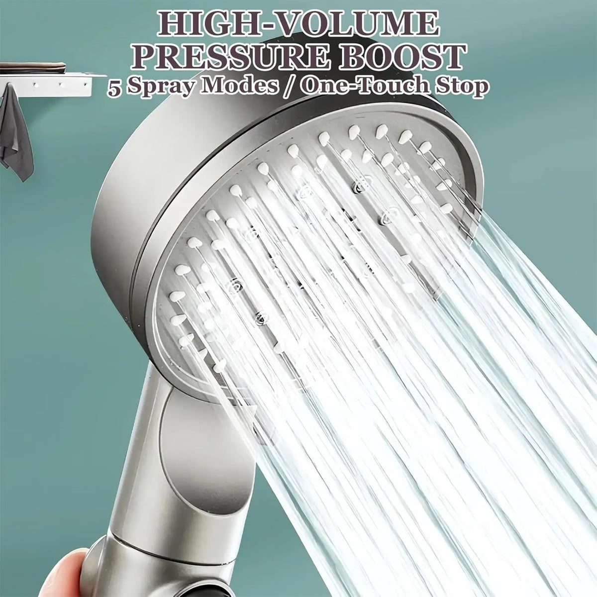 5-Mode Filtered Shower Head High Pressure Adjustable Sprayer