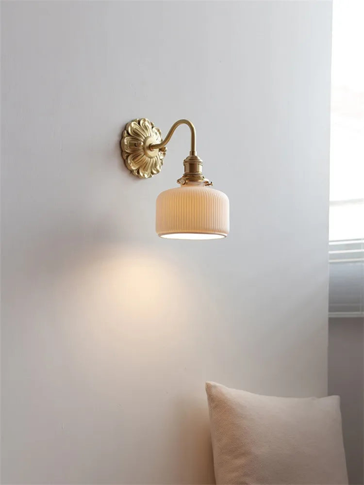 Iwhd Nordic Modern Led Wall Lamps Sconce Copper