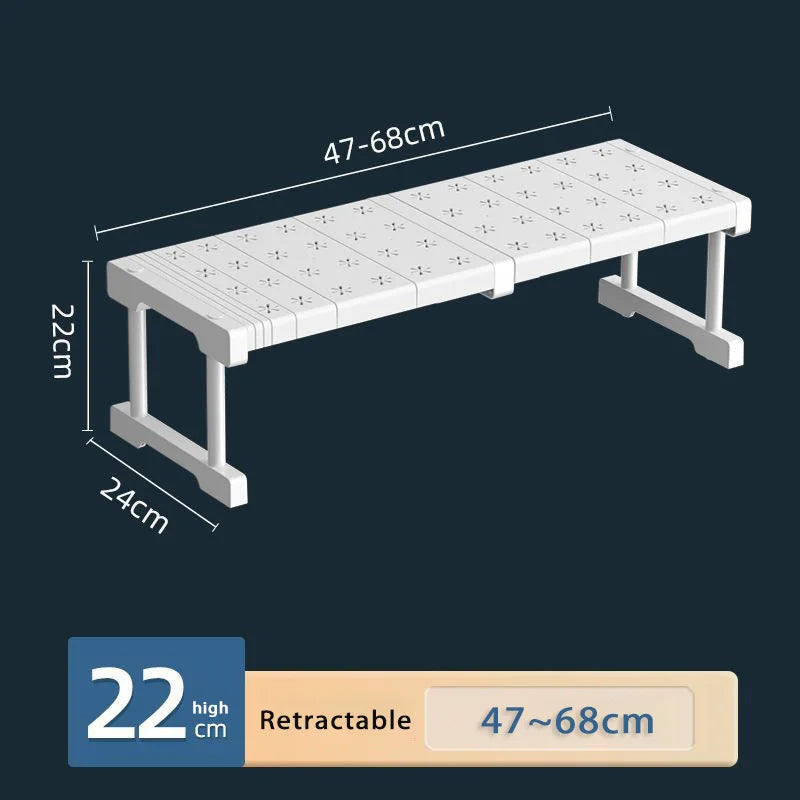 Wardrobe No-Punch Multi-Layer Retractable Adjustable Shelves