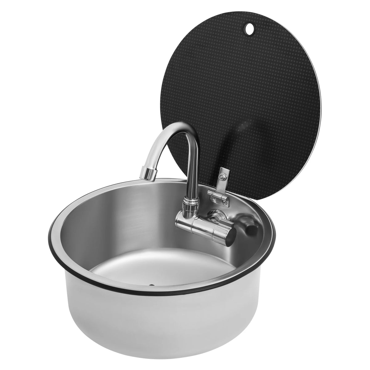 Rv Sink Camper Lid Foldable &Cold Faucet Pipes