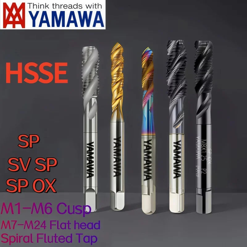 Japanese Yamawa Metric Spiral Fluted Tap Black Stainless