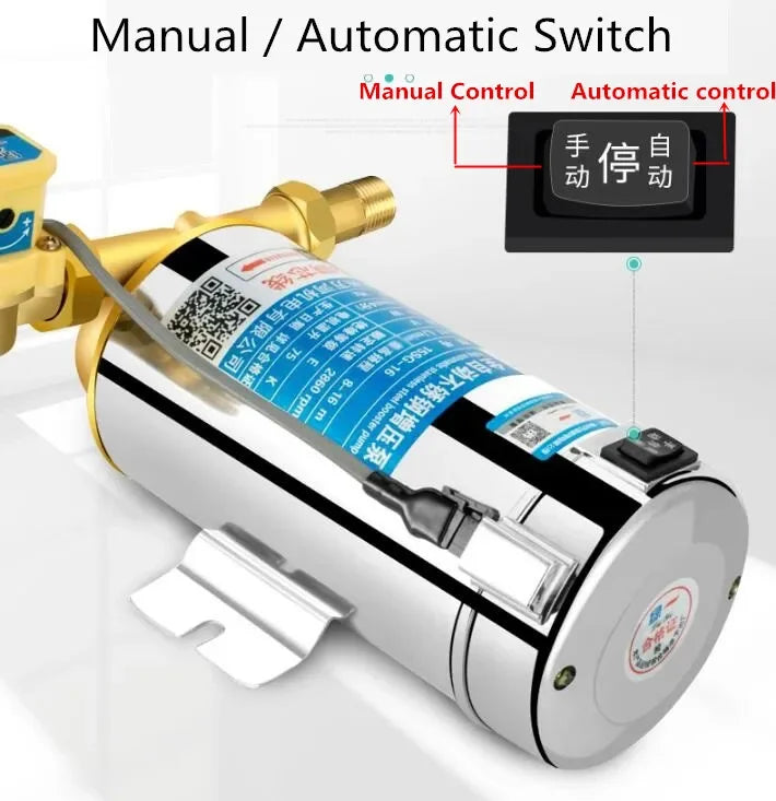 220v Booster Pump Mute Tap Water Pipeline/Heater Automatic