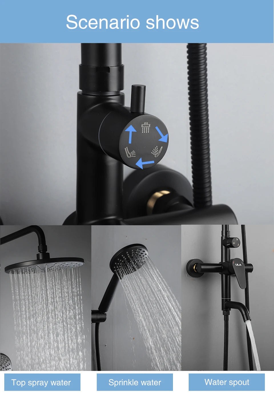 Ula Bathroom Shower Faucet Mixer Bathtub Shower Mixer