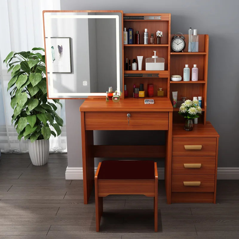 Dressing Table Small Apartment Dresser Modern Makeup Mirror