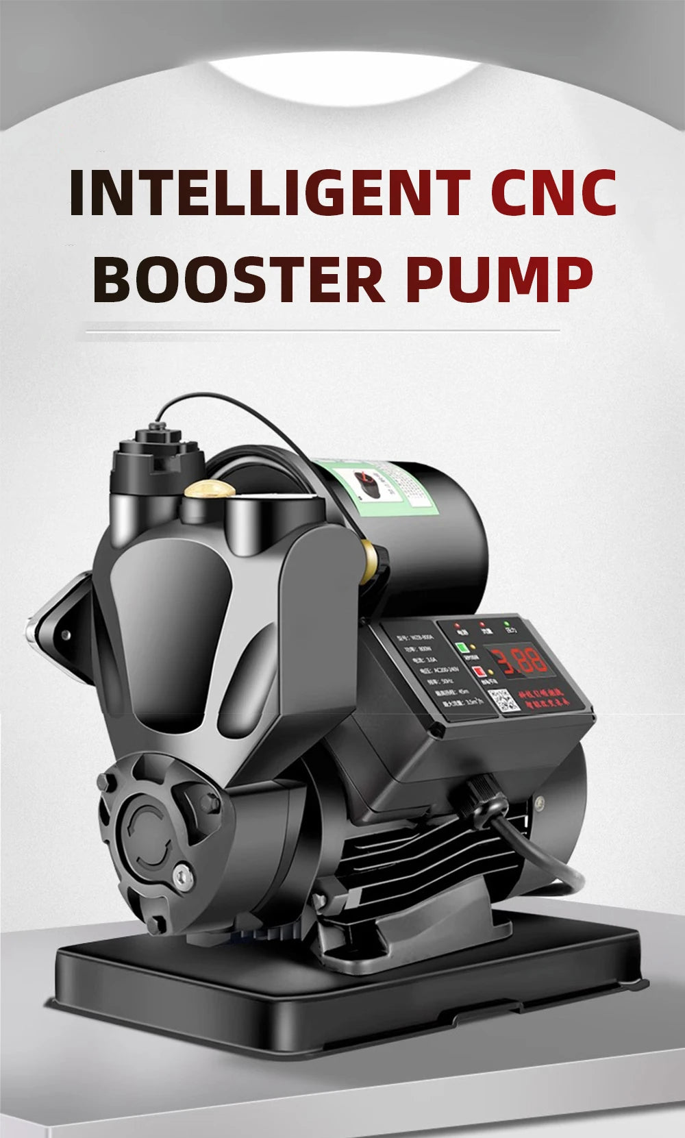 220v Digital Display Booster Pump Automatic Tap Water